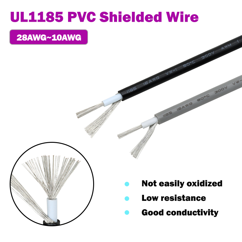 1~10M UL1185 PVC Shielded Wire - огляд і ціна Audio Jumper Wire