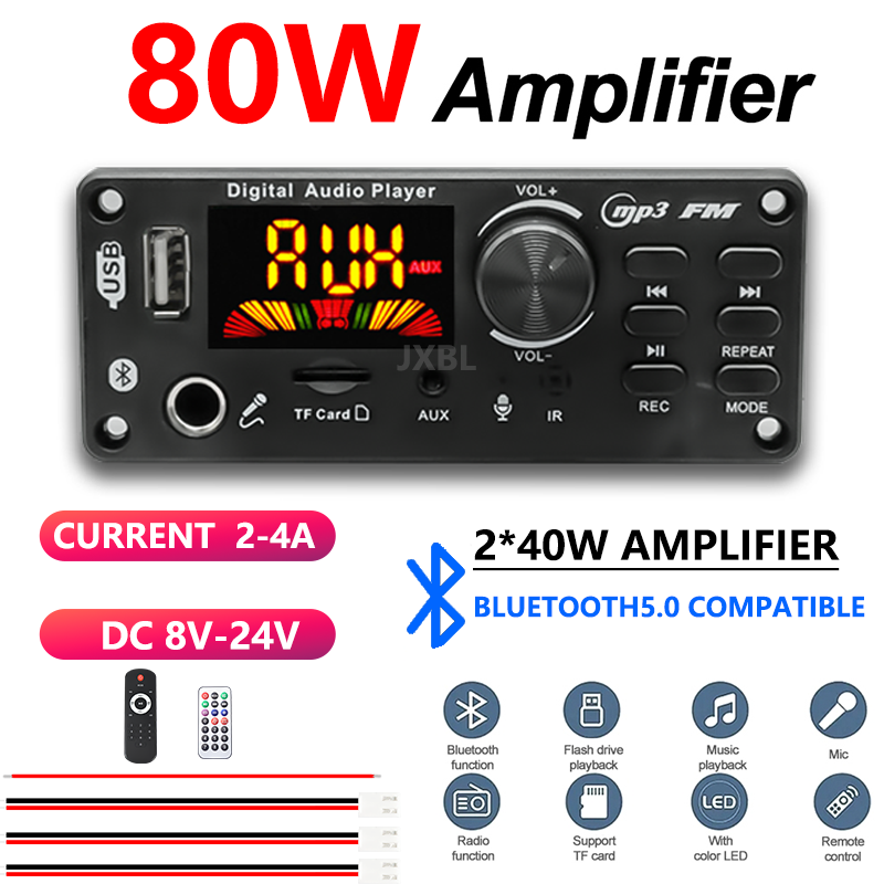 80W Bluetooth 5.0 MP3 Decoder  - огляд і ціна Dac Board