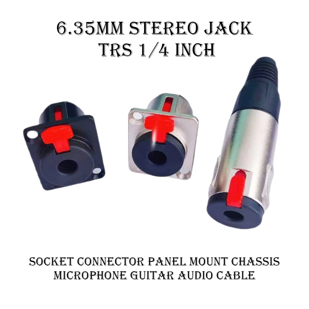 1Pcs 6.35mm Stereo Female Jack - огляд і ціна Trs Cable